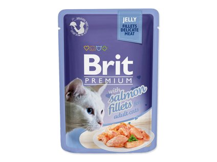 Kapsička BRIT Premium by Nature Cat Jelly Salmon Fillets 85g