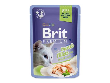Kapsička BRIT Premium by Nature Cat Jelly Trout Fillets 85g