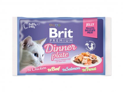 Multipack kapsička BRIT Premium Jelly Dinner Plate (4x85g)