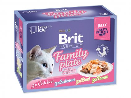 Multipack kapsička BRIT Premium Jelly Family Plate (12x85g)