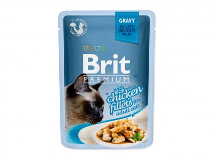 Kapsička BRIT Premium Cat Gravy Chicken Fillets 85g