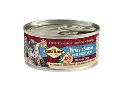 Konzerva CARNILOVE Turkey & Salmon for Adult Cats 100g