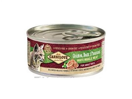 Konzerva CARNILOVE Duck & Pheasant for Adult Cats 100g