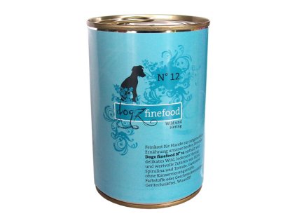 Konzerva DOGZ FINEFOOD No.12 se zvěřinou a sleděm 400g
