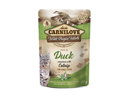 Kapsička CARNILOVE Cat Fillet Duck with Catnip 85g