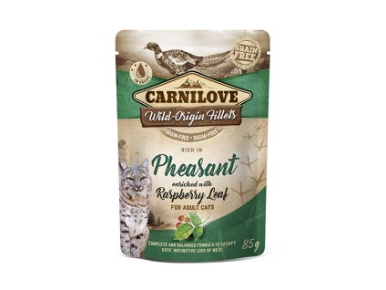 Kapsička CARNILOVE Cat Fillet Phesant with Raspberry Leaves 85g