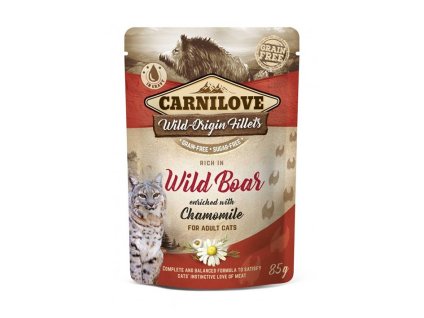 Kapsička CARNILOVE Cat Fillet Wild Boar with Chamomile 85g