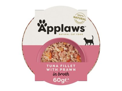 Miska APPLAWS Cat tuňákové filety a krevety 60g