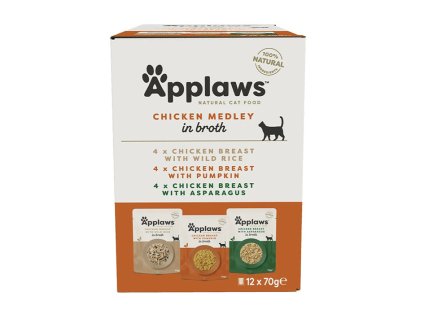 Kapsička APPLAWS Cat MultiChicken 12x70g  (multipack)