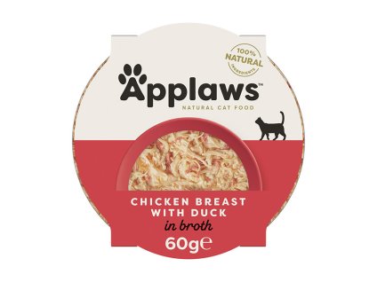 Miska APPLAWS Cat kuřecí prsa a kachna 60g