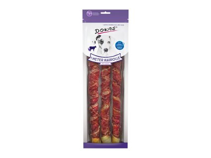 DOKAS Tyčky z hovězí kůže obalené kachním masem 315g