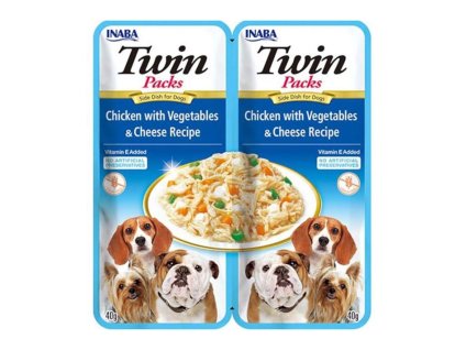 INABA Churu Twin Packs Dog kuře, zelenina a sýr 80g