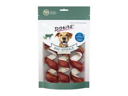 DOKAS Spirály z hovězí kůže obalené kachním masem (3ks)