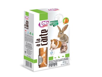 LOLO PETS A la Carte mrkvové vločky pro hlodavce 40g