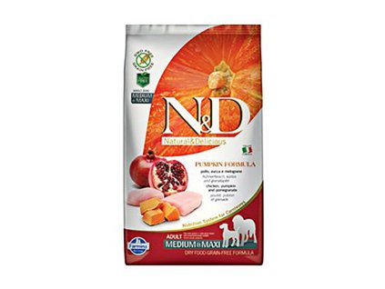 N&D Grain Free Pumpkin Dog Adult Medium/Maxi Chicken & Pomegranate 2,5kg