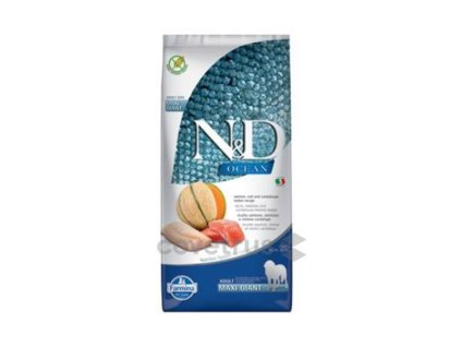 N&D Grain Free Ocean Dog Adult Giant Salmon & Cod & Melon 12kg