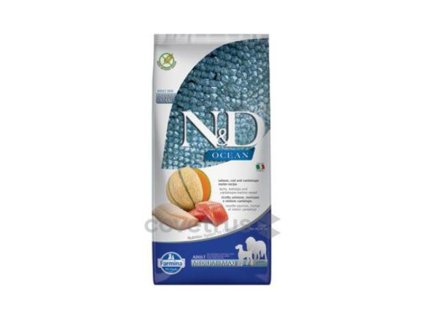 N&D Grain Free Ocean Dog Adult Medium/Maxi Salmon & Cod & Melon 12kg