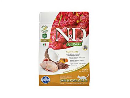 N&D Grain Free Quinoa Cat Skin & Coat Quail & Coconut 300g