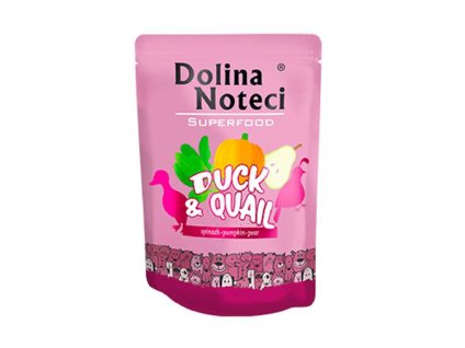 Kapsička DOLINA NOTECI Dog Superfood kachna a křepelka 300g