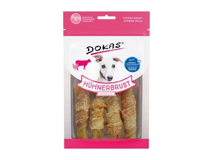 DOKAS Rolky z hovězí kůže obalené kuřecím masem 90g