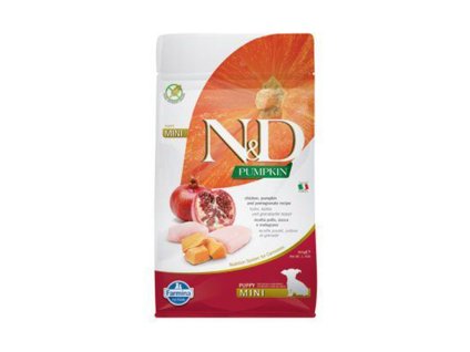 N&D Grain Free Pumpkin Dog Puppy Mini Chicken & Pomegranate 800g (DOPRODEJ)