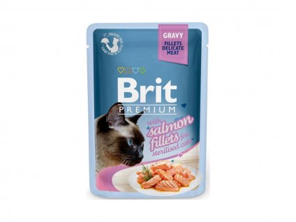 Kapsička BRIT Premium Cat Salmon for Sterilized 100g