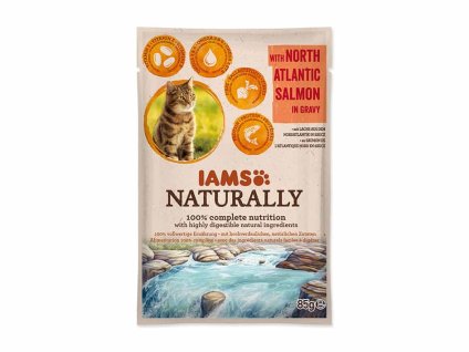 Kapsička IAMS Cat Naturally with North Atlantic Salmon in Gravy 85g