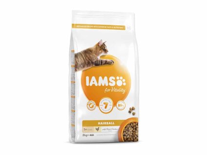 IAMS for Vitality Cat Adult Hairball Chicken 2kg