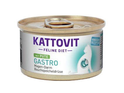 Konzerva KATTOVIT Feline Diet Gastro s krůtou 85g