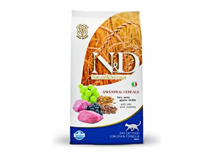 N&D Low Grain Cat Adult Lamb & Blueberry 300g (DOPRODEJ)