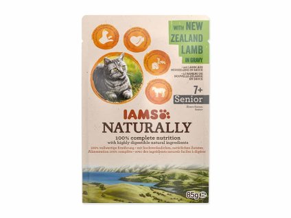 Kapsička IAMS Cat Naturally Senior with New Zealand Lamb in Gravy 85g
