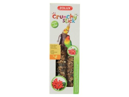 Tyčinky ZOLUX Crunchy Sticks Large Parakeet rybíz/jeřabiny (2ks) 115g
