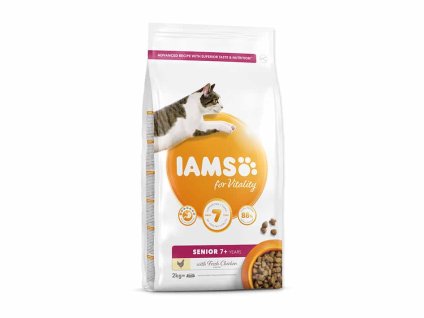 IAMS for Vitality Cat Senior Chicken 2kg (DOPRODEJ)