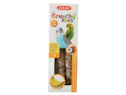 Tyčinky ZOLUX Crunchy Sticks Parakeet kokos/banán (2ks) 85g