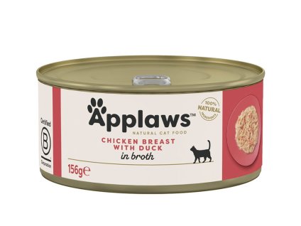Konzerva APPLAWS Cat kuřecí prsa a kachna 156g