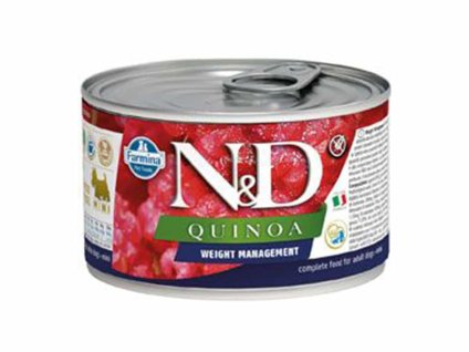 Konzerva N&D Dog Quinoa Weight Management Lamb & Brocolli Mini 140g