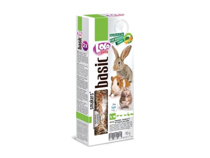 Tyčky LOLO PETS Basic zeleninové pro hlodavce 90g (2ks)