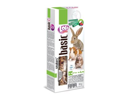 Tyčky LOLO PETS Basic lesní ovoce pro hlodavce 90g (2ks)