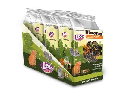 LOLO PETS Bloomy bylinkový mix pro hlodavce 40g