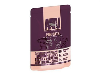 Kapsička AATU Cat Salmon, Chicken & Prawn 85g