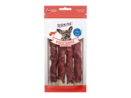 DOKAS Tyčinky z hovězí kůže obalené kachním masem 50g