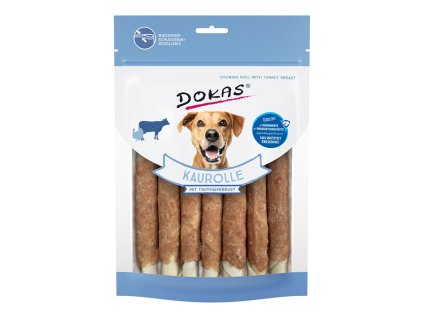 DOKAS Tyčinky z hovězí kůže obalené krůtím masem 190g