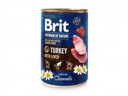 Konzerva BRIT Premium by Nature Turkey & Liver 400g