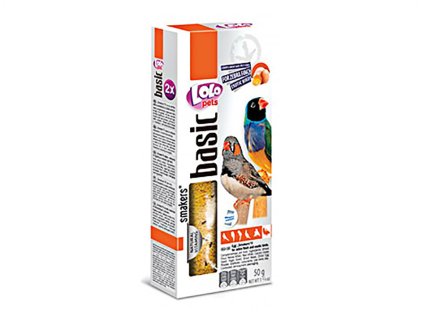 Tyčky LOLO PETS Basic vajíčkové pro zebřičky 50g (2ks)