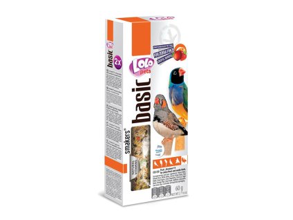 Tyčky LOLO PETS Basic ovocné pro zebřičky 60g (2ks)