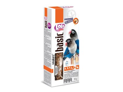 Tyčky LOLO PETS Basic medové pro agapornisy 90g (2ks)