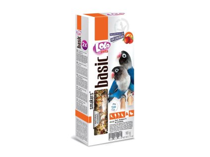 Tyčky LOLO PETS Basic ovocné pro agapornisy 90g (2ks)