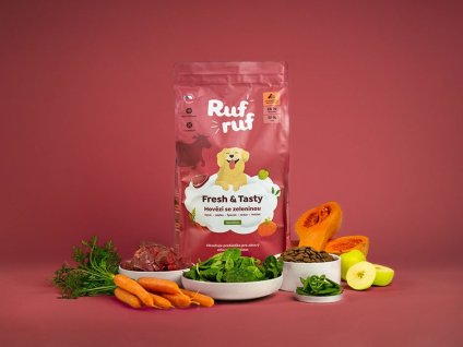 RUFRUF Fresh & Tasty hovězí se zeleninou 12kg