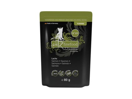 Kapsička CATZ FINEFOOD Purrrr No.105 s lososem 80g