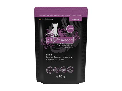 Kapsička CATZ FINEFOOD Purrrr No.111 s jehněčím 85g